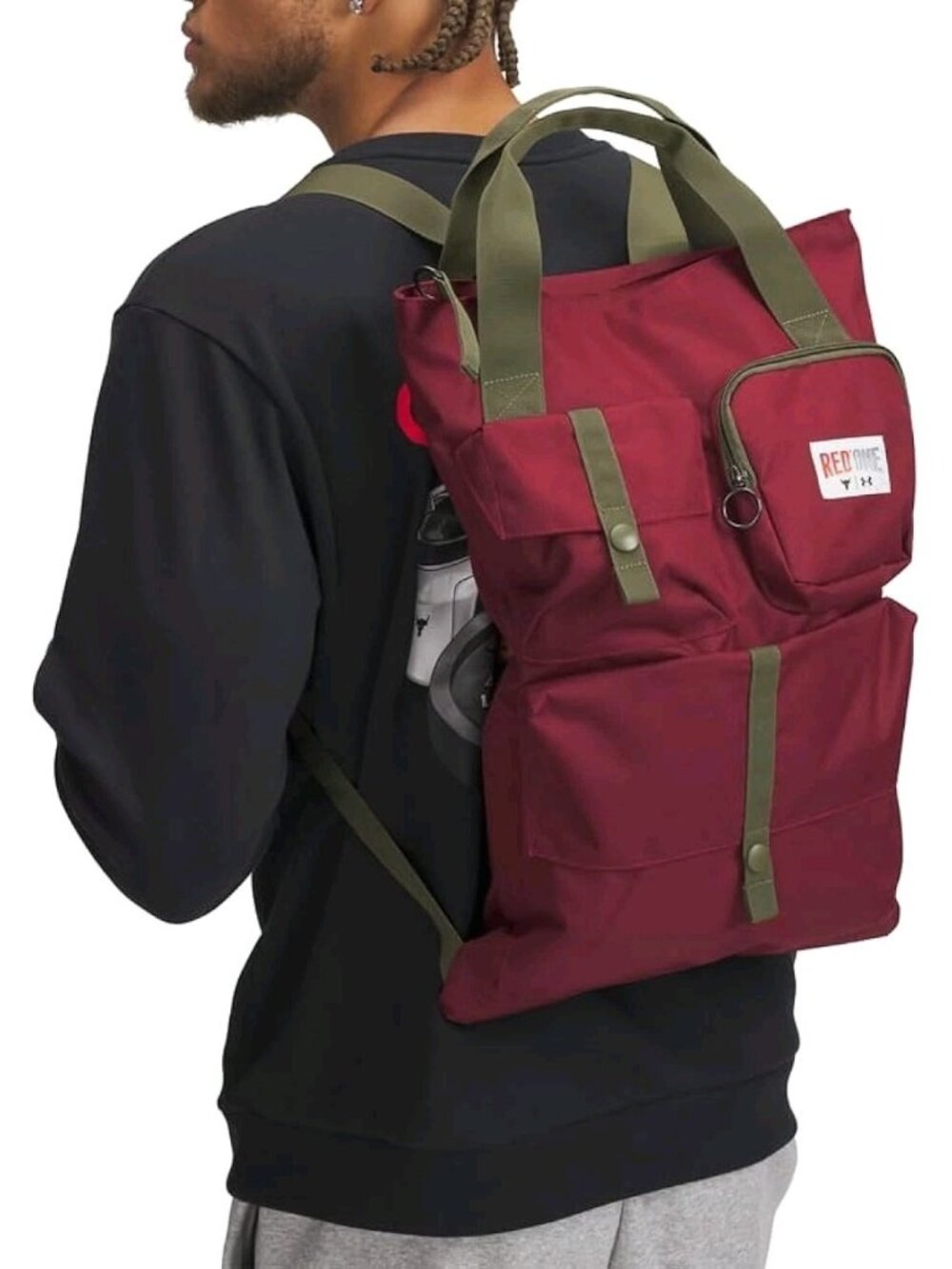 Under Armour Project Rock One Gym Lightweight Sack  / Burgundy Color - Picture 2 of 11